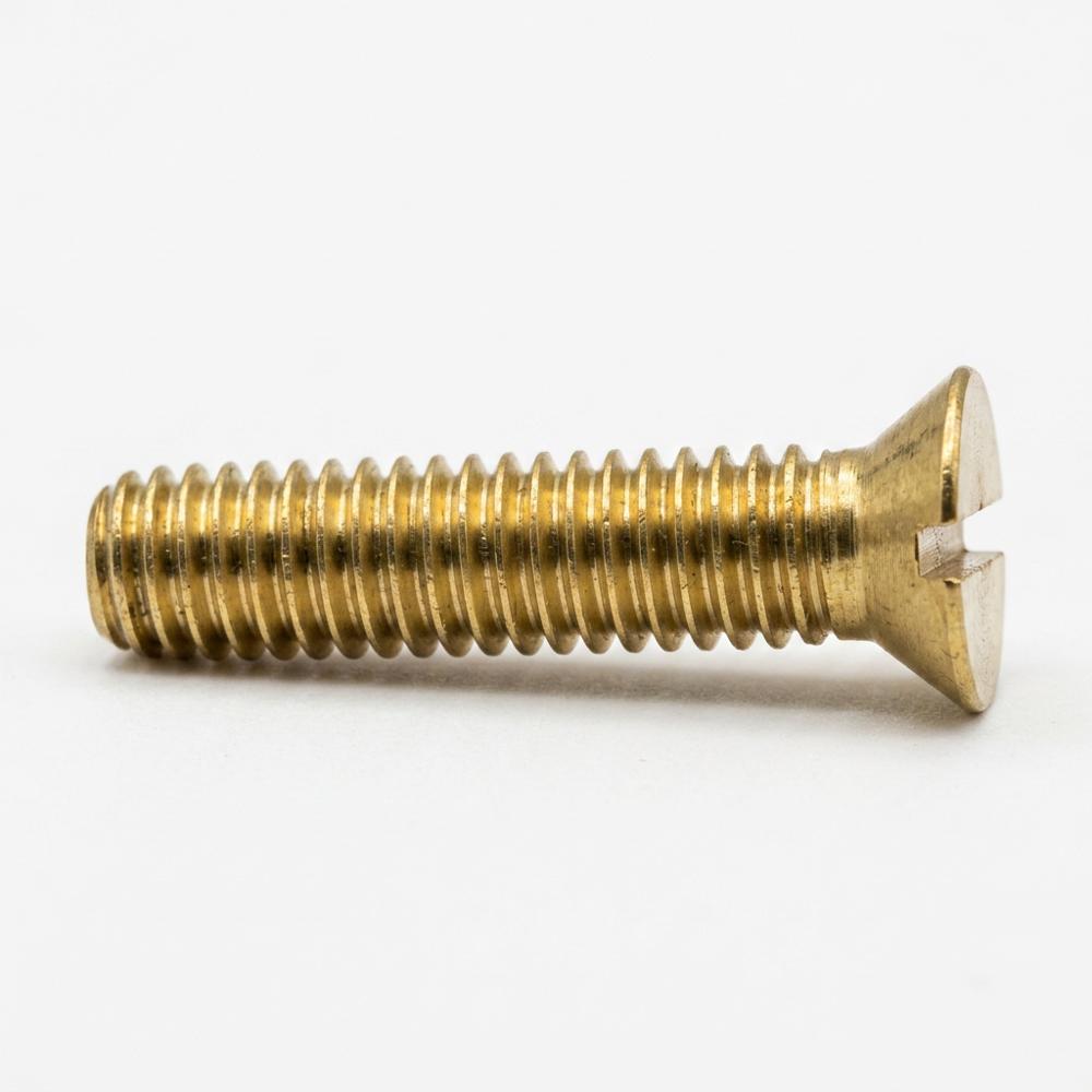 Brass Countersunk Screw - Application: Automotive Interior Trim And Panels Hvac Equipment Covers Lighting Fixture Mounting Control Panels And Enclosures Telecommunications Equipment Hinges And Door Hardware Nameplates And Signage Mounting Architectural Hardware Boat Building And Marine Fittings
