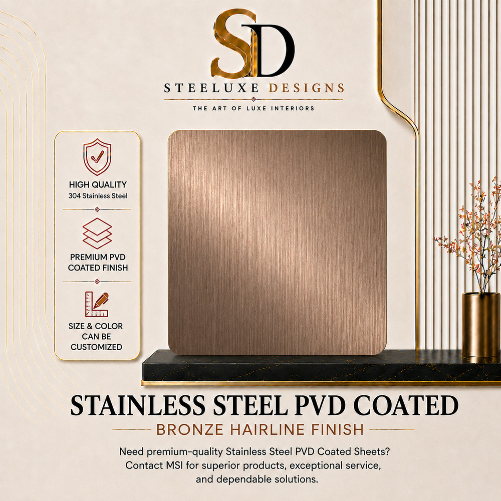 SS PVD Bronze Hairline Sheets