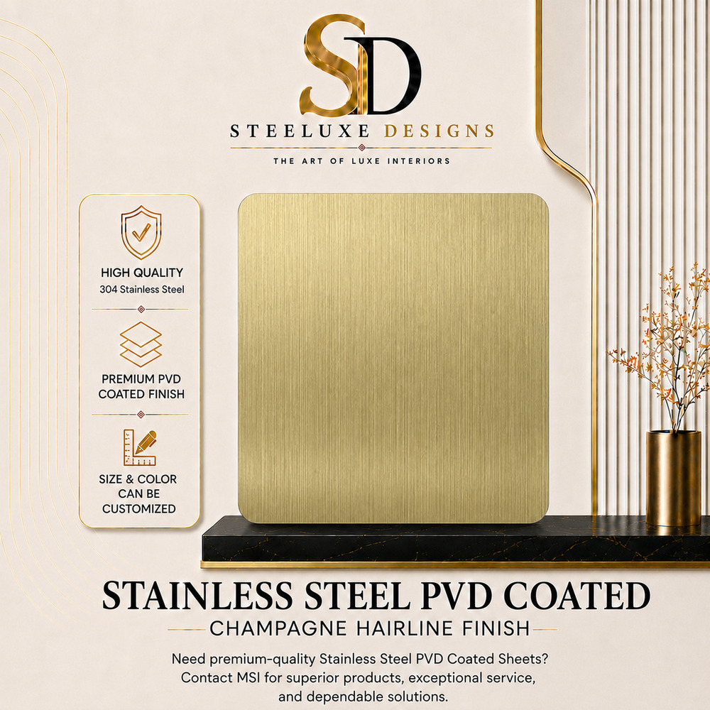 SS PVD Champagne Hairline Sheets