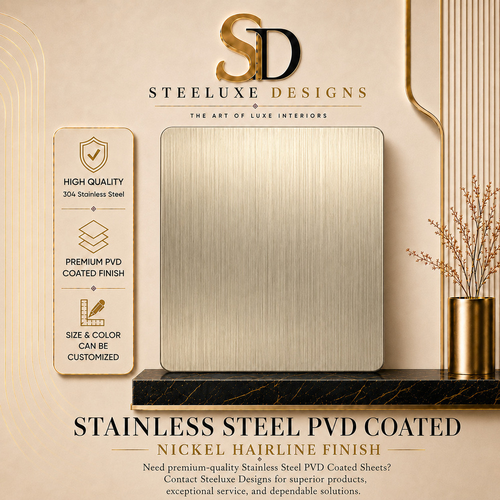 SS PVD Nickel Hairline Sheets