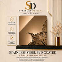 Ss Pvd Bronze Mirror Finish Sheets - Stainless Steel 304/316, Custom Sizes, High Reflectivity, Anti-fingerprint Option