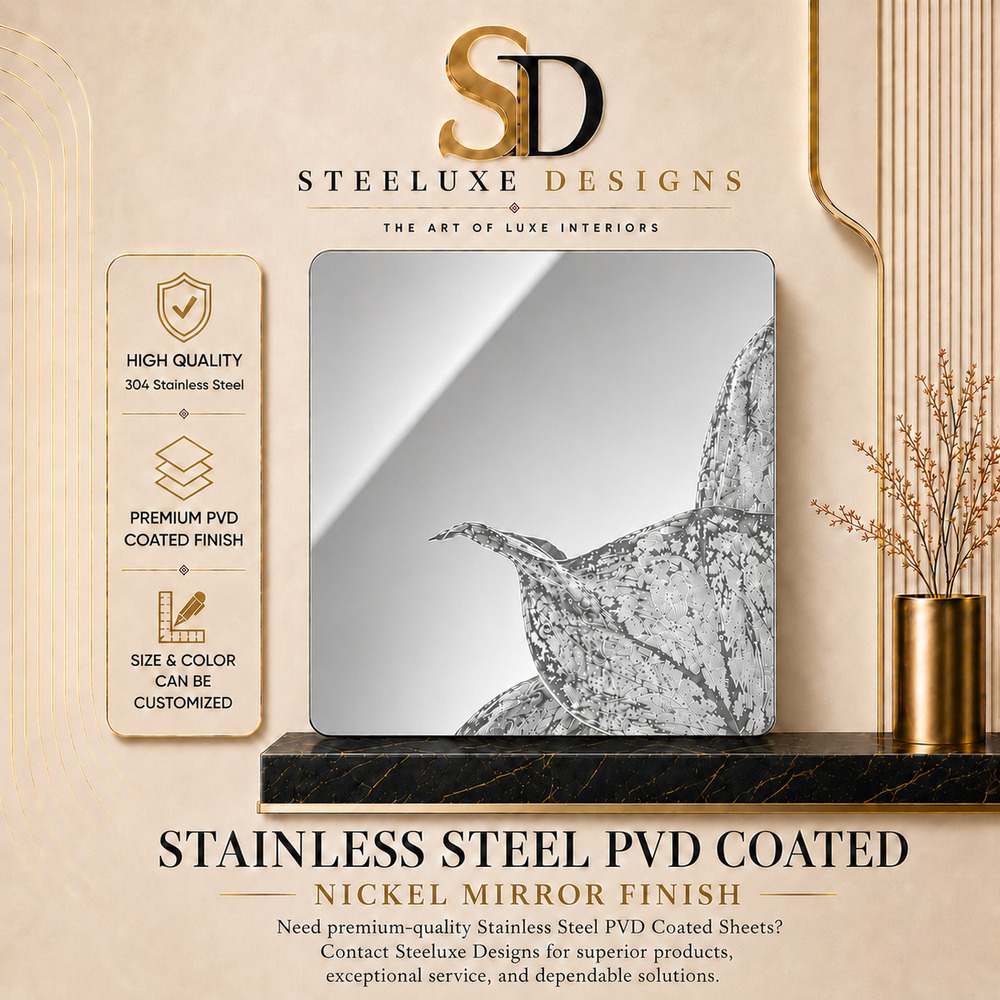 SS PVD Nickel Mirror Finish Sheets