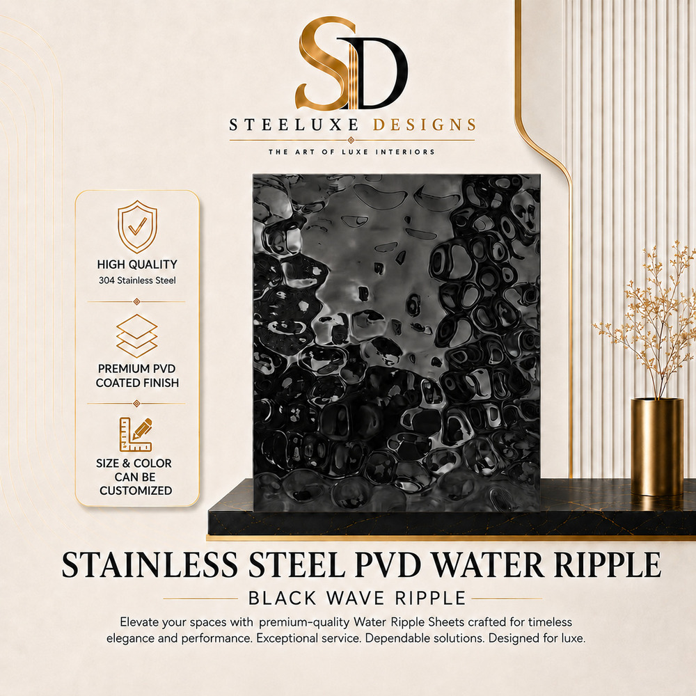 SS PVD Black Water Wave Sheets