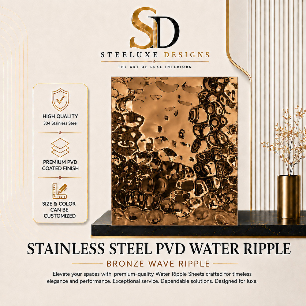 SS PVD Bronze Water Wave Sheets