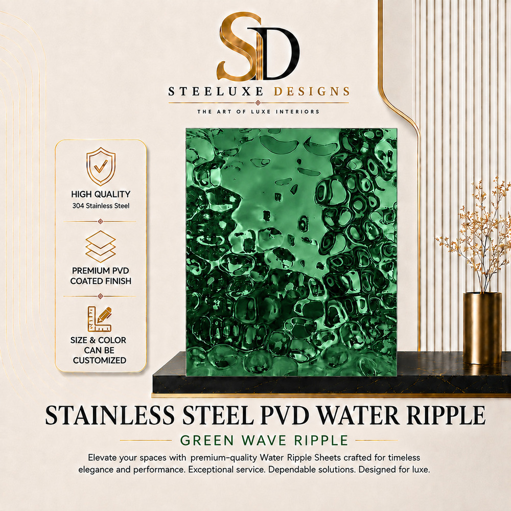SS PVD Green Water Wave