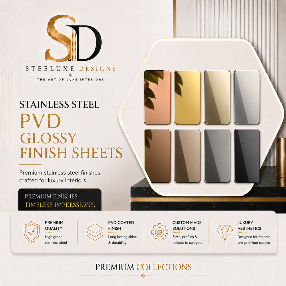 SS PVD Glossy Finishes Sheets