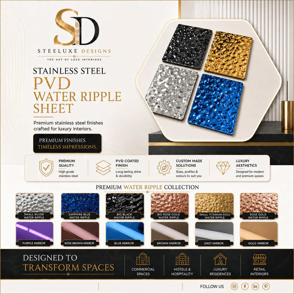 SS PVD Water Ripple Sheets