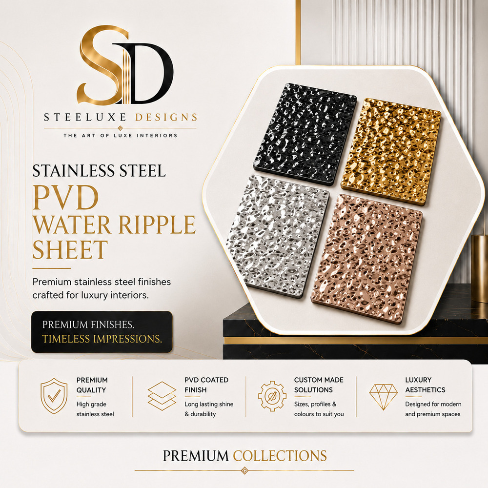 Premium SS PVD Water Ripple Sheets