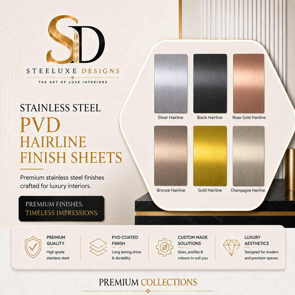 Stainless Steel Pvd Hairline Finish Sheets