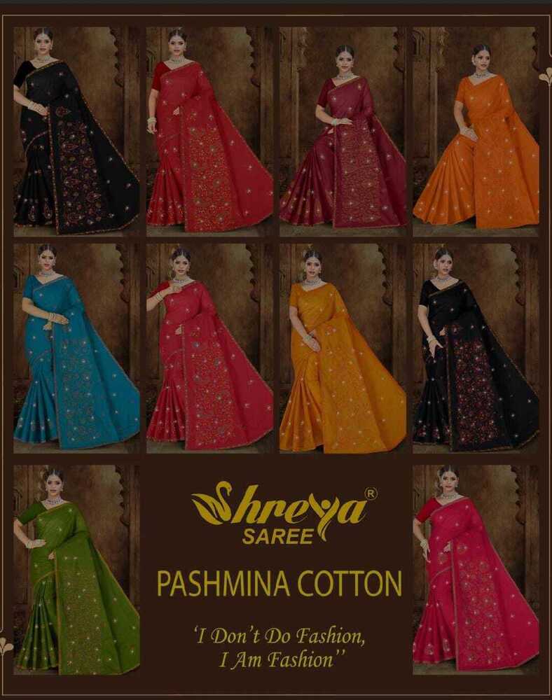 Pashmina cotton Saree