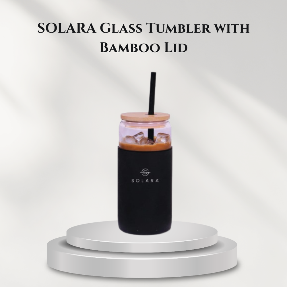 Glass Tumbler with Lid