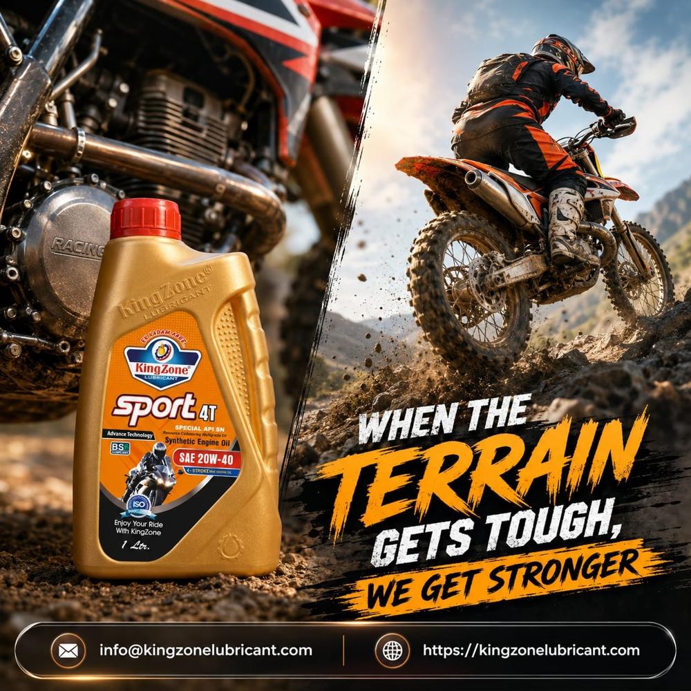 4T Engine Oil 20W40 SN Synthetic Blend - API SN, 20W40 Viscosity | For Motorcycles & Scooters, Synthetic Blend, Recommended for BS 6 Vehicles, Color Options: Golden, Red