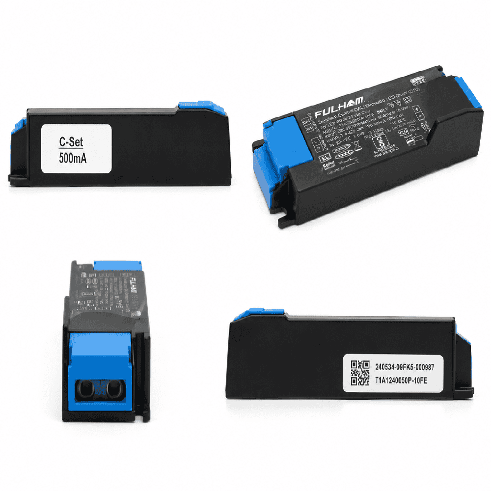 Dali Dimmable Led Driver (Dt6) 12W - Color: Black With Blue Terminals