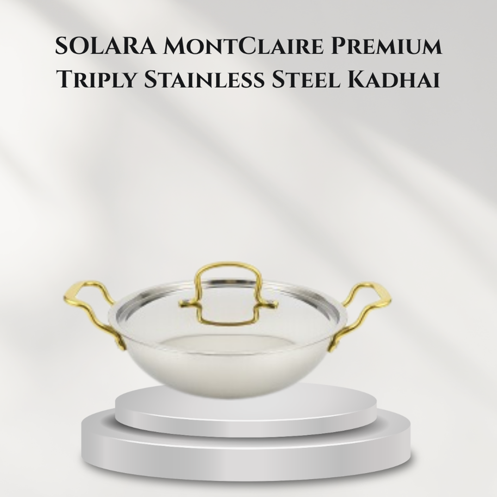 TriPly SS Kadhai with Lid