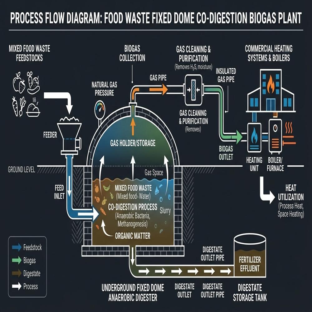Industrial-scale Grid Injection Animal Manure Dry Digestion Scrubber-Integrated Anaerobic Digester Plant