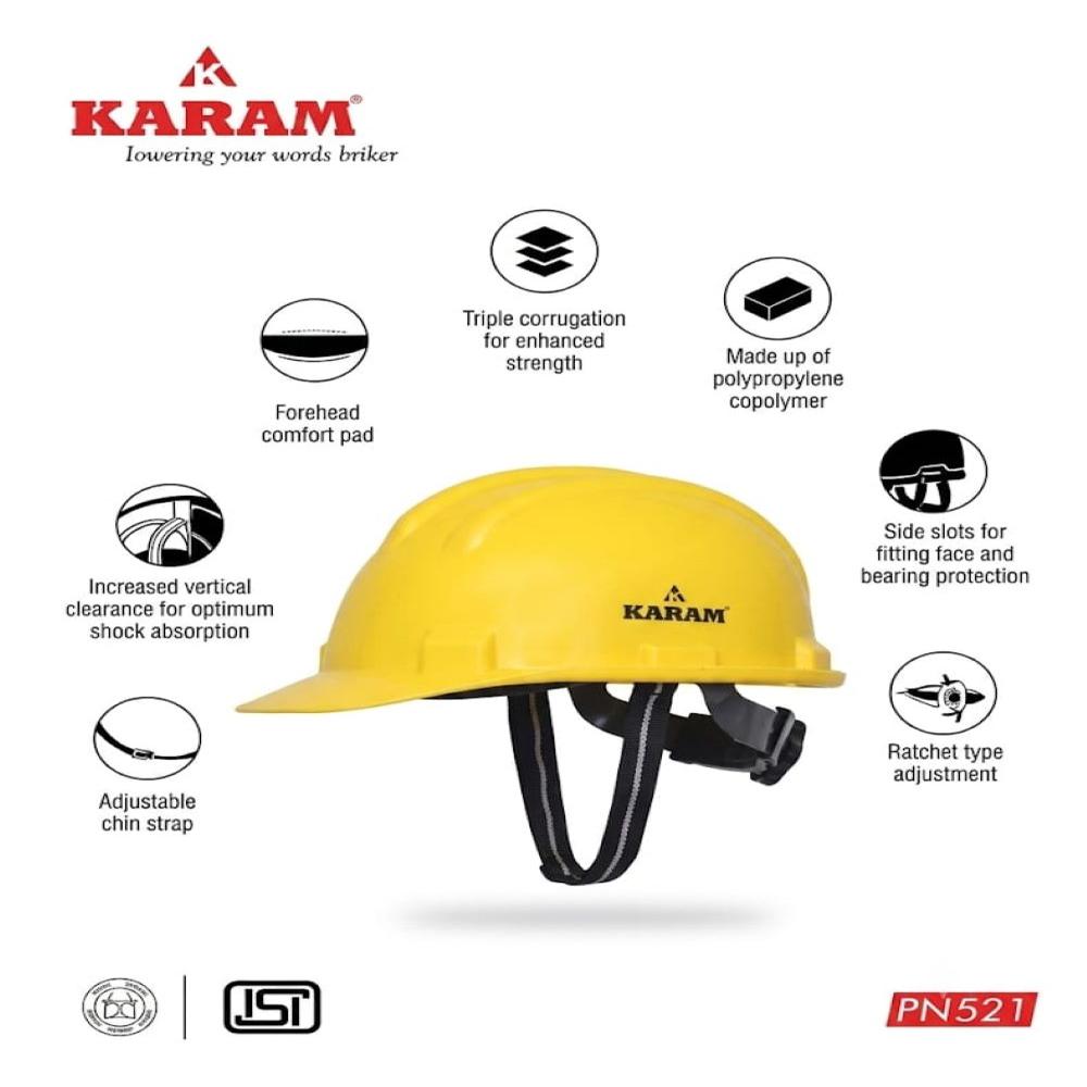 Midas Make Velpro Helmet - Plastic Material, Customizable Dimensions | Unisex Safety Gear In Yellow, Green, And Orange, Impact Resistant