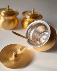 Brass Ghee Pot - Color: Metalic