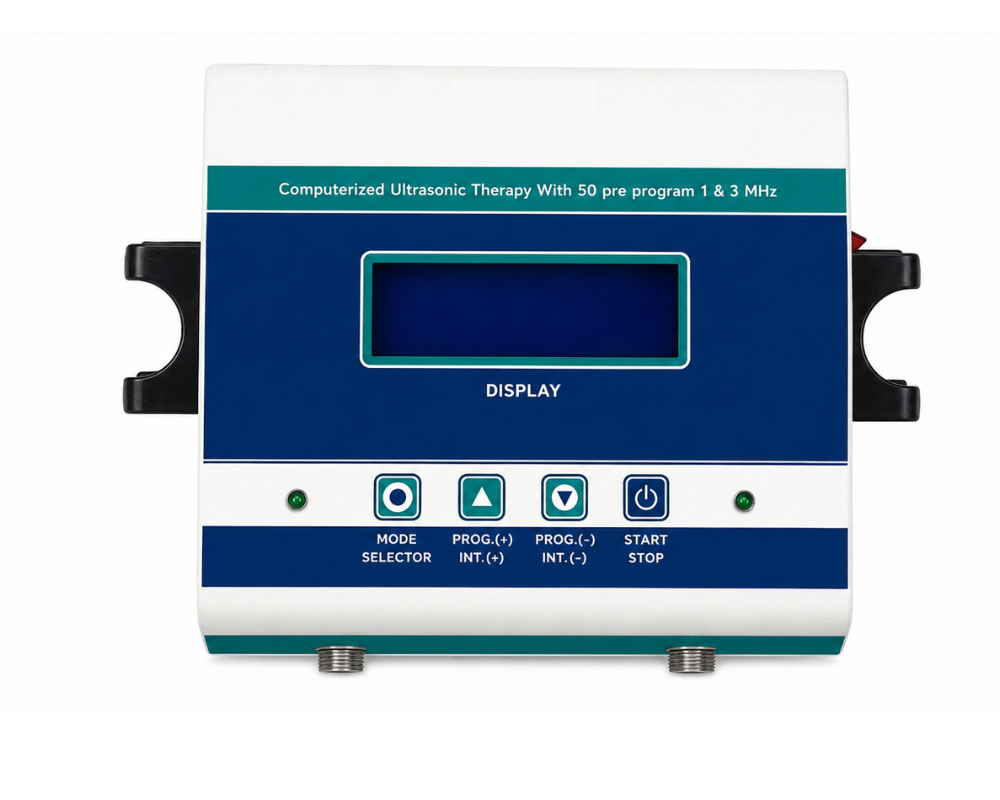 Ultrasonic Therapy Machine (1 & 3 MHz) LCD Display | Physiotherapy Ultrasound Therapy Equipment