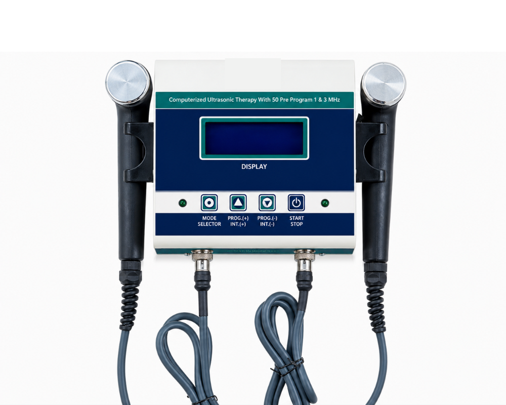 Ultrasonic Therapy Machine (1 & 3 MHz) LCD Display | Physiotherapy Ultrasound Therapy Equipment