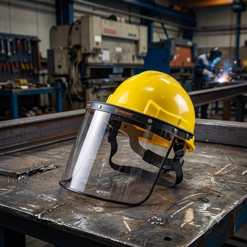 Goggle Type Grinding Face Shield Safety Helmet 