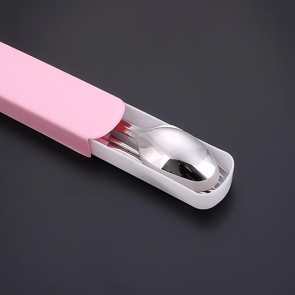 Portable Utensils Travel Camping Cutlery Set 4 Pc With case