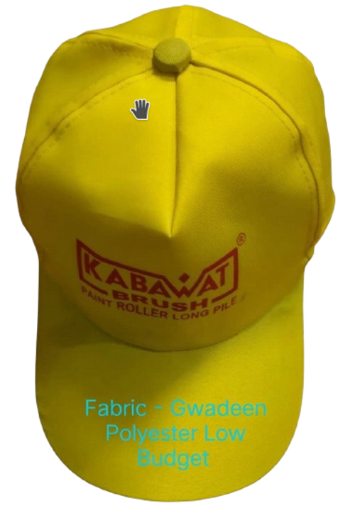 Yellow Polyster Fabric Cap