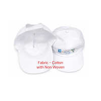 White Cotton Fabric Non Woven Cap - Age Group: Adult