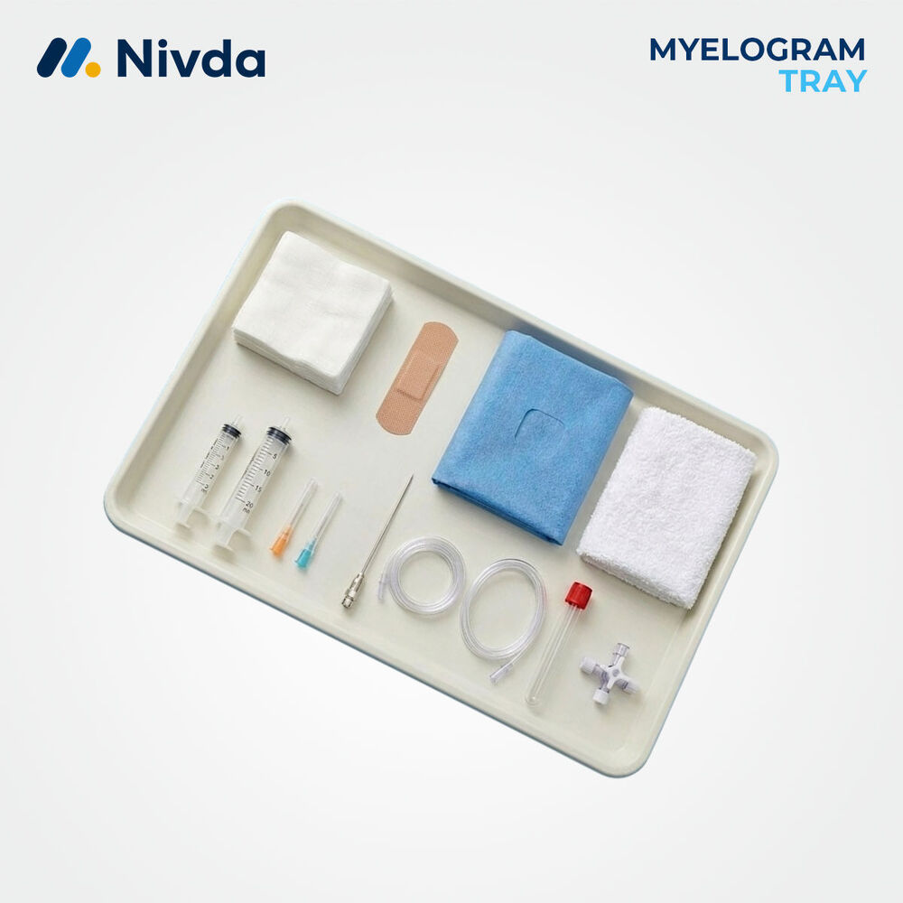 Diagnostic Tray Set - Medical-grade Plastic, 30x20x3 Cm, White Tray | Sterile, Disposable, Ethylene Oxide Sterilized, Single-use
