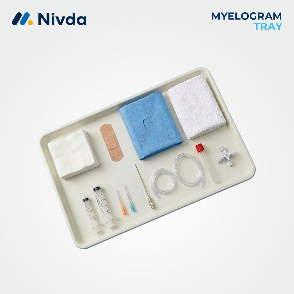 Diagnostic Tray Set - Medical-grade Plastic, 30x20x3 Cm, White Tray | Sterile, Disposable, Ethylene Oxide Sterilized, Single-use