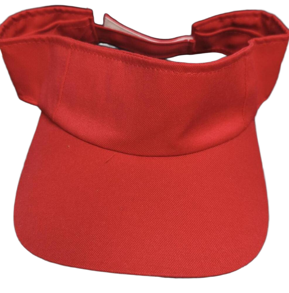 Red Cotton Visor Cap