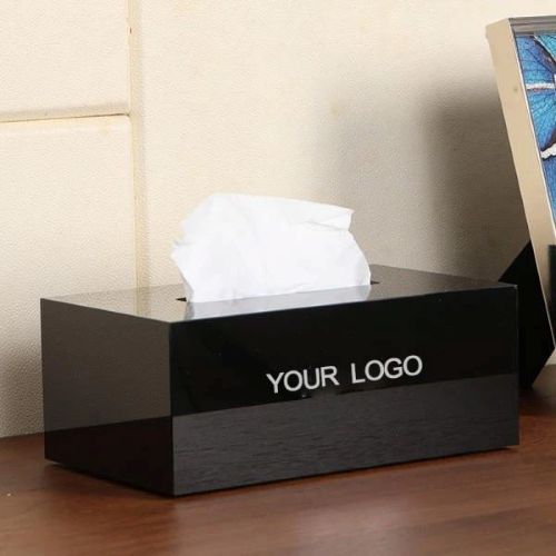 Acrylic Tissue Box - Multi Cavity, Different Sizes, Gray | Polished Finish, Eco-friendly Design, Elegant Engraved Patterns, Versatile Use
