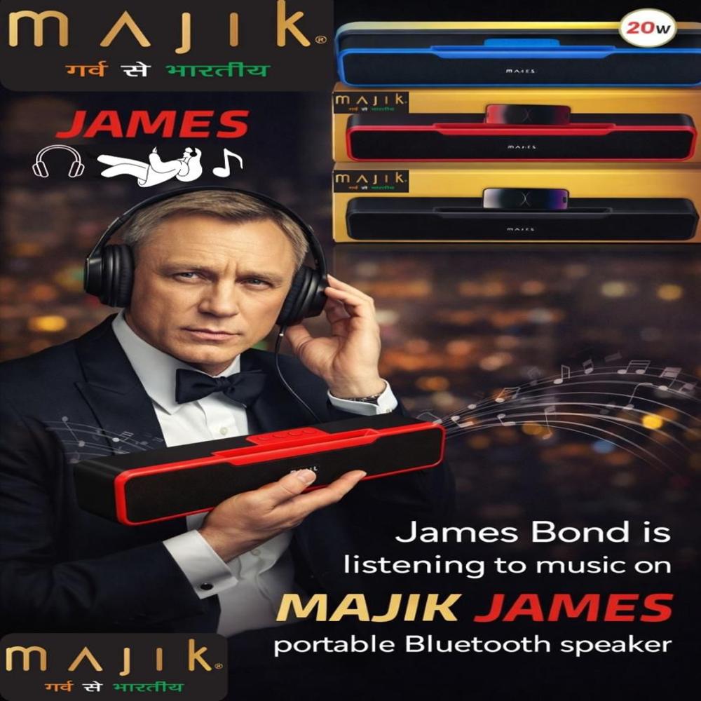 MAJIK JAMES PORTABLE BLUETOOTH SPEAKER