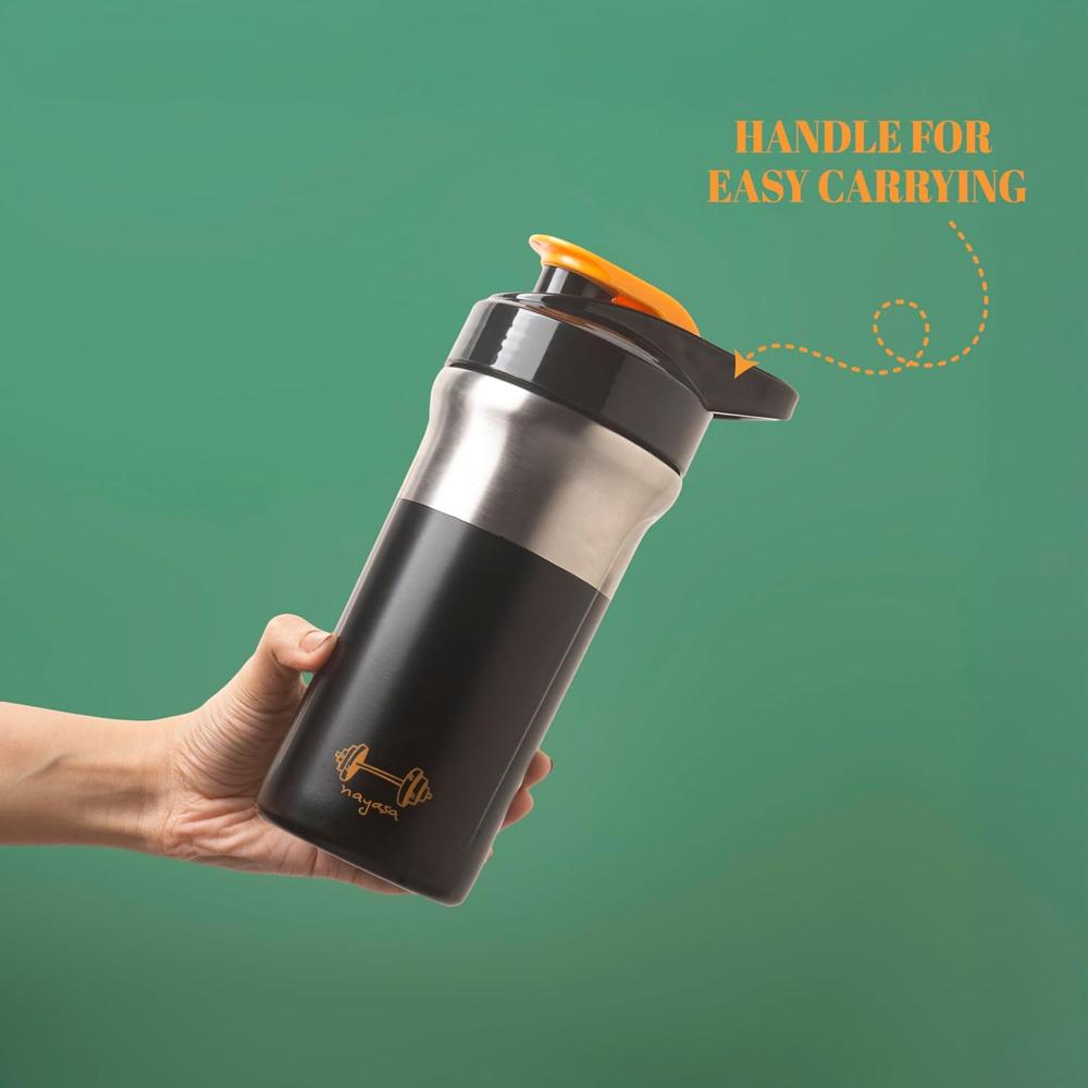 Nayasa Alloy Cross Fit Stainless Steel Gym Shaker