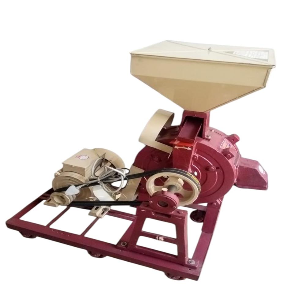 15 TP Commercial Flour Mill - Mild Steel/Cast Iron, 2500x1200x1800 mm, Purple/Grey | 180 kg Hopper, 625 kg/hr Output, Manual Control