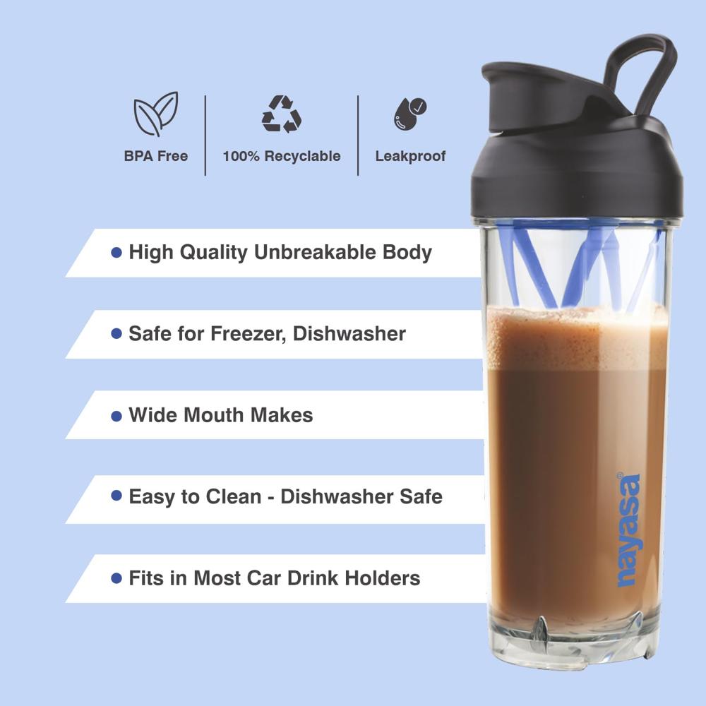 Nayasa Sprint Gym Plastic Shaker Bottle 850 ML