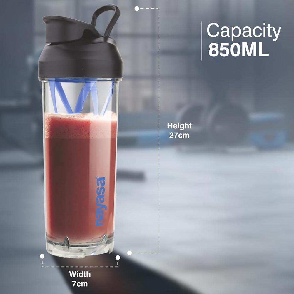 Nayasa Sprint Gym Plastic Shaker Bottle 850 ML