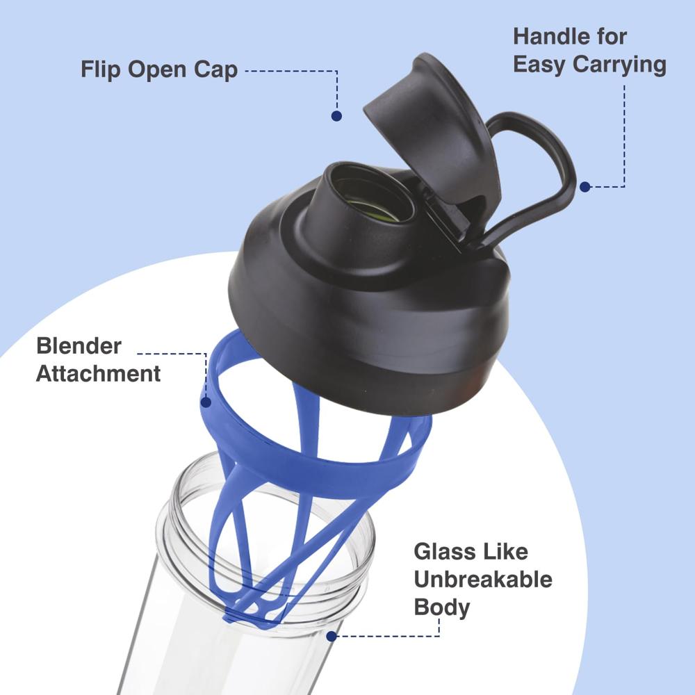 Nayasa Sprint Gym Plastic Shaker Bottle 850 ML