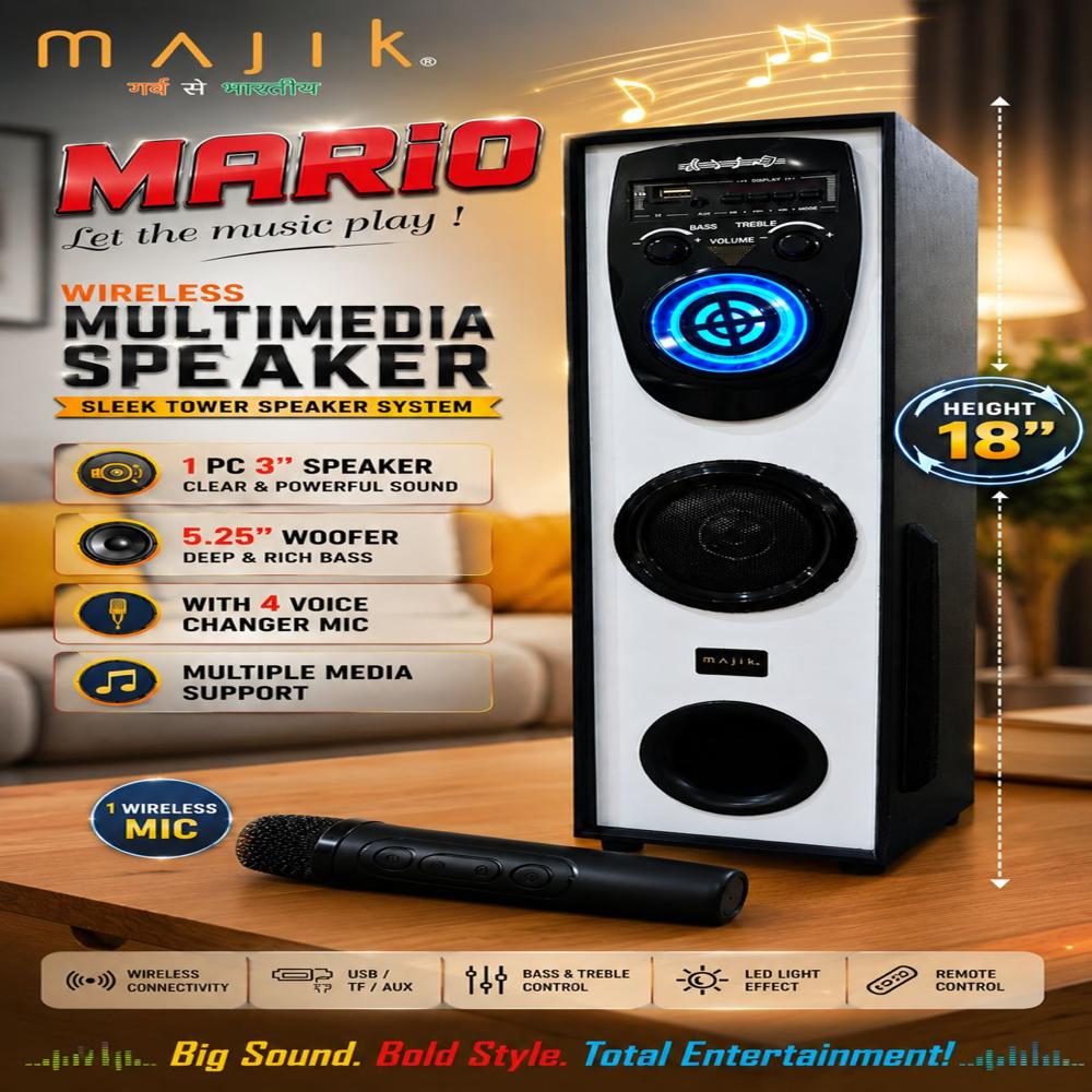 MAJIK MARIO PORTABLE BLUETOOTH SPEAKER