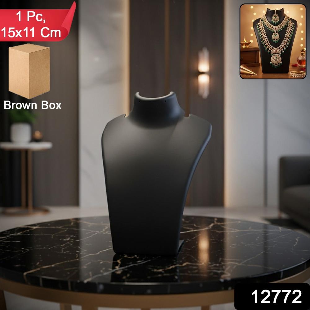 Premium Black Necklace Display Stand Mannequin Bust (1 Pc / 15x11 Cm) - Age Group: As Per Product Requirement