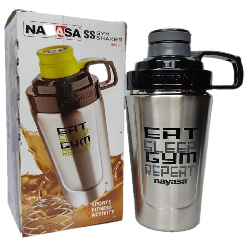 Nayasa Steel Gym Shaker 900 Ml