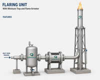 Auto Flaring Unit With Moisture Trap And Flame Arrestor - Color: Metallic Grey