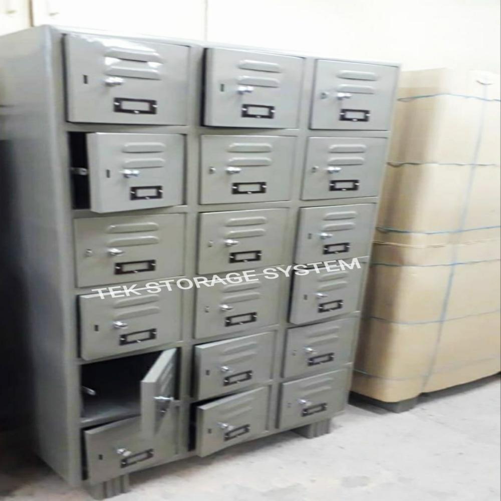 Industrial Worker Locker - Mild Steel, 18 Compartments, Cream Color | Exceptional Durability & Rust Resistance For Secure Storage