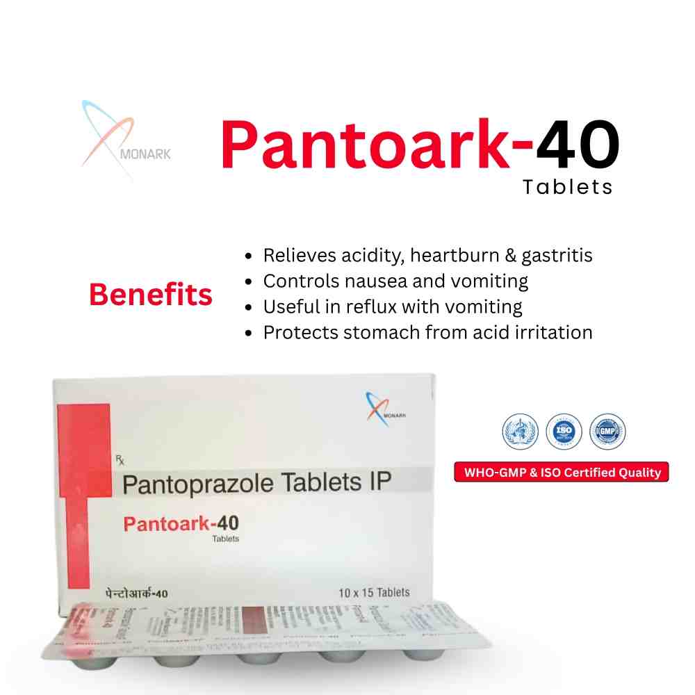 Pantoprazole Gastro-resistant Tablets I.p. - Brand Name: Pantoark-40