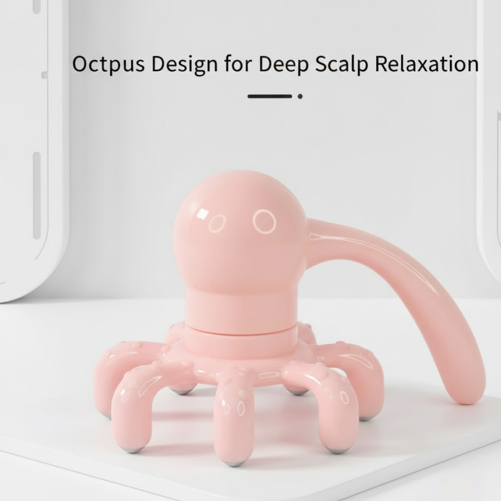Scalp Relax Octopus Massager Long Ergonomic Head Massager for Adults