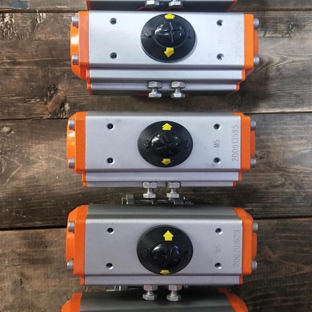 Pneumatic Rotary Actuator - Color: Silver