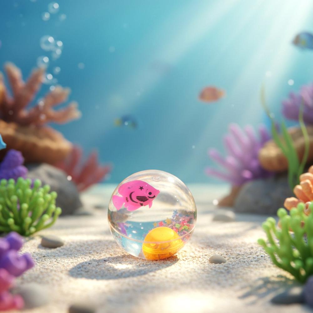 Light-Up Transparent Bouncy Ball Impact-Activated LED Flashing Sensory Toy (1 Pc)