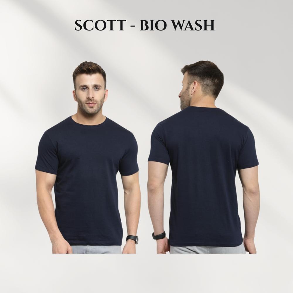 Bio Wash Round Neck T-Shirts - Age Group: Adults