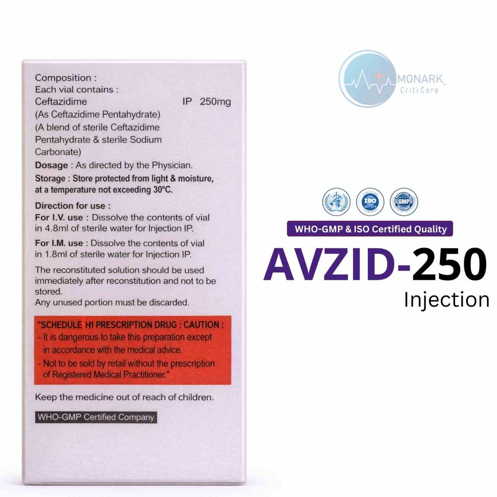 Third Party Manufacturing for Ceftazidime 250mg Injection