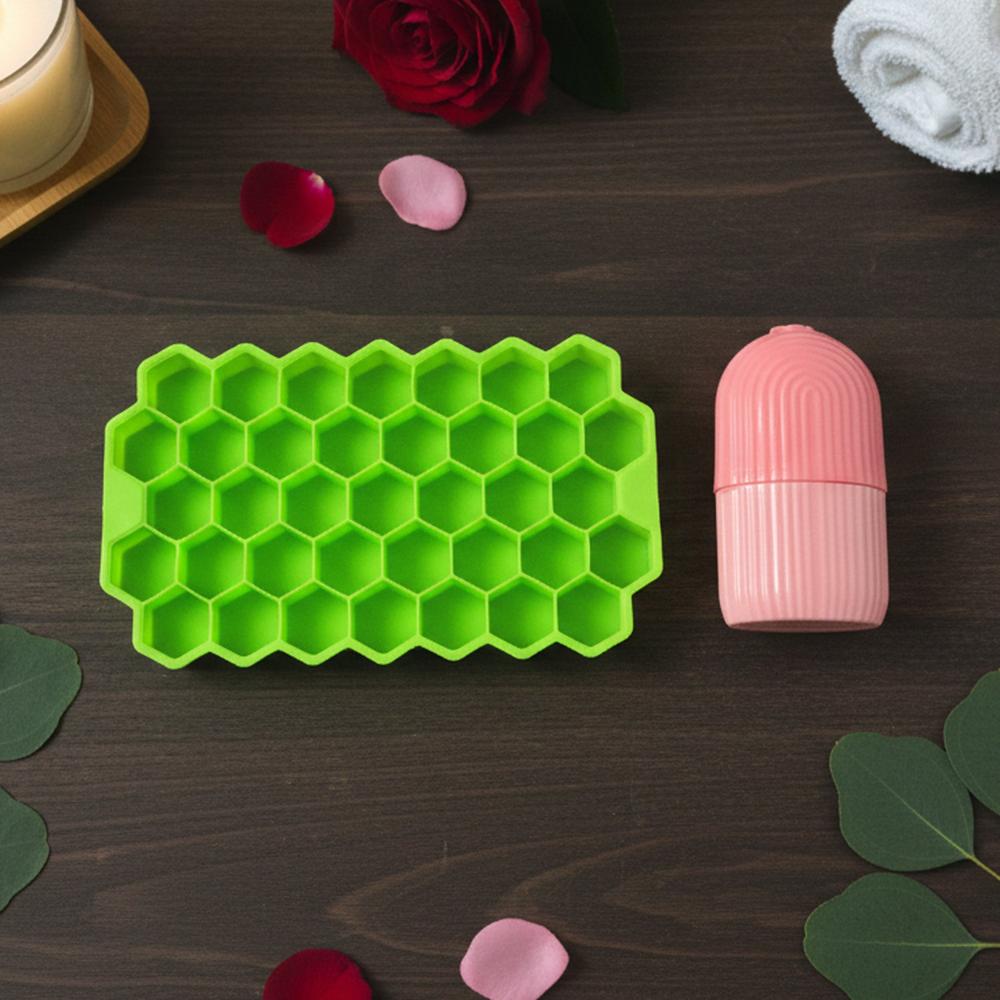 Face Icer Roller With Honeycomb Ice Tray (2 Pc ) - Age Group: As Per Product Requirement