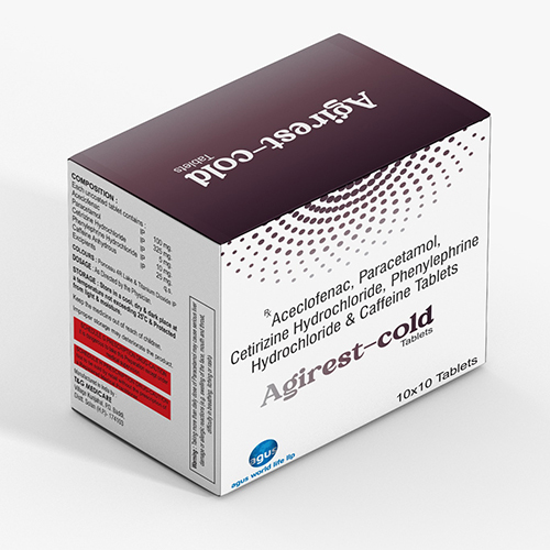 Aceclofenac Paracetamol Cetrizine Hydrochloride Phenylephrine Hydrochloride And Caffeine Tablets